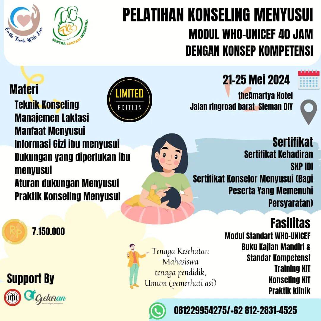 Yuk Sobat Selasi Ikuti Pelatihan Konseling Menyusui di Yogyakarta!